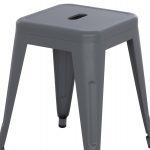 ΣΚΑΜΠΟ ΜΕΤΑΛΛΙΚΟ MELITA HM0096.50 ΣΕ ΓΚΡΙ ΜΑΤ ΧΡΩΜΑ 37x37x45Υεκ. - Image 5