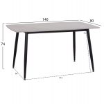 ΤΡΑΠΕΖΙ RAVEN HM18149.13 ΚΕΡΑΜΙΚΟ TOP ΜΕ ΟΨΗ ΓΚΡΙ ΜΑΡΜΑΡΟ 140x80x74Υεκ. - Image 2