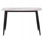 ΤΡΑΠΕΖΙ RAVEN HM9854.04 ΚΕΡΑΜΙΚΟ TOP ΜΕ ΟΨΗ ΜΑΡΜΑΡΟΥ τ.CALACATTA 120x70x73Υεκ. - Image 3