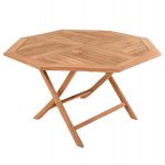ΤΡΑΠΕΖΙ ΠΟΛΥΓΩΝΟ ΠΤΥΣΣΟΜΕΝΟ KARLIN HM6618 ΞΥΛΟ TEAK ΣΕ ΦΥΣΙΚΟ ΧΡΩΜΑ 120x120x75Yεκ.
