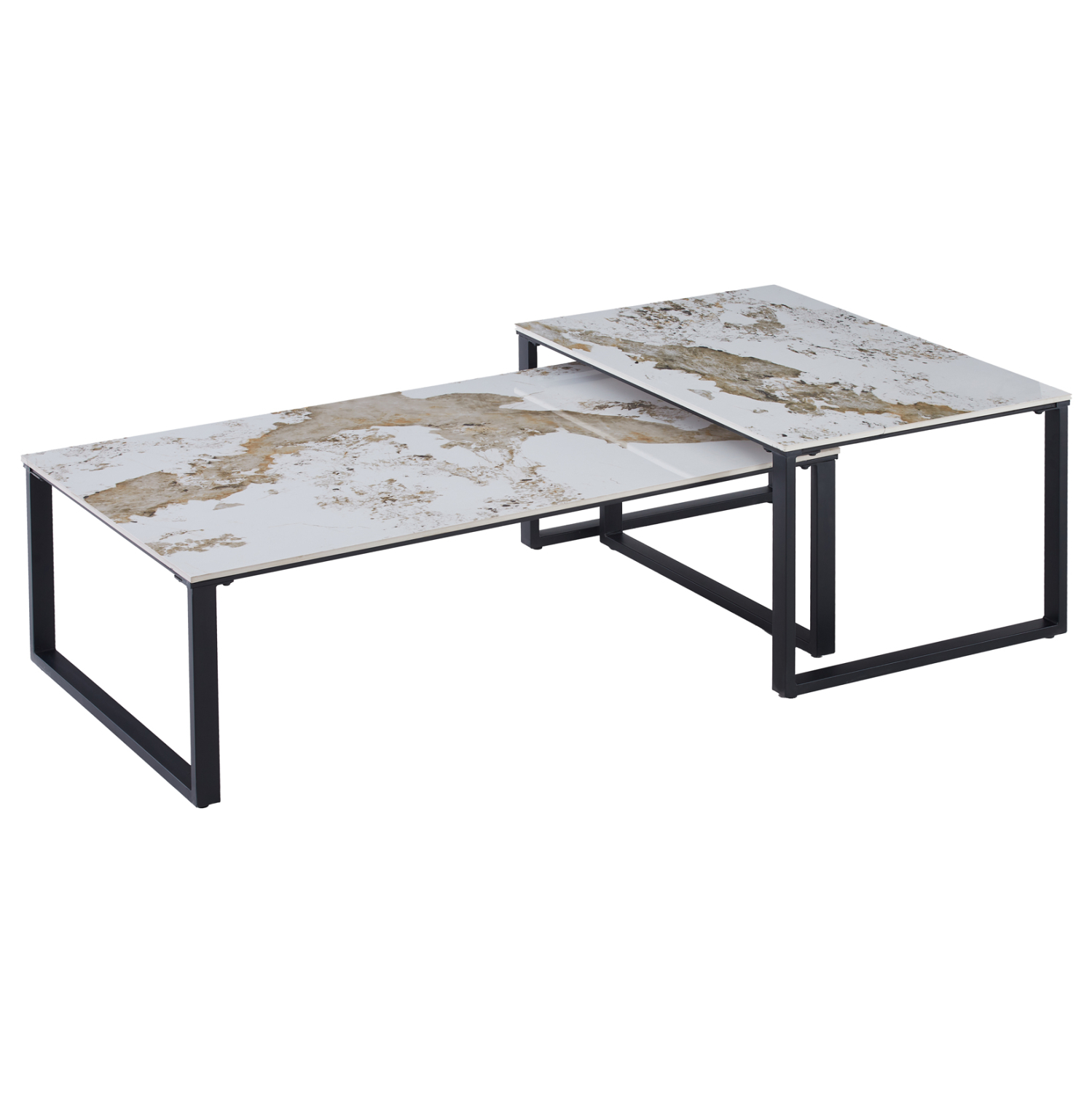 trapezi-salonioy-2tmch-fb91836501-metall ΤΡΑΠΕΖΙ ΣΑΛΟΝΙΟΥ 2ΤΜΧ TERREN HM18365.01 ΜΕΤΑΛΛΟ--SINTERED STONE PANDORA 120x70x45Υεκ - Image 1