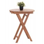 ΤΡΑΠΕΖΙ ΣΚΗΝΟΘΕΤΗ ΣΤΡΟΓΓΥΛΟ HEIDEL HM18120 ΞΥΛΟ TEAK--ΦΥΣΙΚΟ Φ60x75Υεκ.