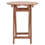 ΤΡΑΠΕΖΙ ΣΚΗΝΟΘΕΤΗ ΣΤΡΟΓΓΥΛΟ HEIDEL HM18120 ΞΥΛΟ TEAK--ΦΥΣΙΚΟ Φ60x75Υεκ. - Image 5