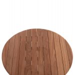 ΤΡΑΠΕΖΙ ΣΚΗΝΟΘΕΤΗ ΣΤΡΟΓΓΥΛΟ HEIDEL HM18120 ΞΥΛΟ TEAK--ΦΥΣΙΚΟ Φ60x75Υεκ. - Image 7