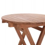 ΤΡΑΠΕΖΙ ΣΚΗΝΟΘΕΤΗ ΣΤΡΟΓΓΥΛΟ HEIDEL HM18120 ΞΥΛΟ TEAK--ΦΥΣΙΚΟ Φ60x75Υεκ. - Image 8