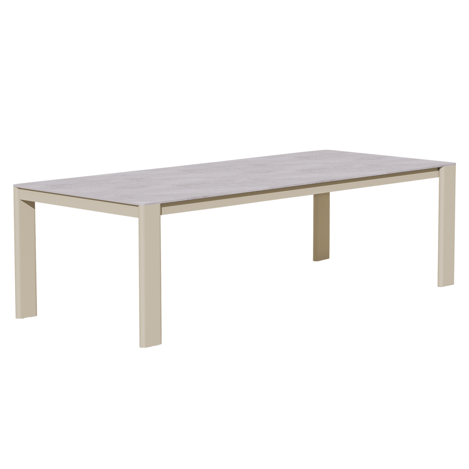 trapezi-trapezarias-fb9648302-krem-aloym ΤΡΑΠΕΖΙ ΤΡΑΠΕΖΑΡΙΑΣ PUNDER HM6483.02 ΚΡΕΜ ΑΛΟΥΜΙΝΙΟ--SINTERED STONE TOP 220x100x75Υεκ - Image 1