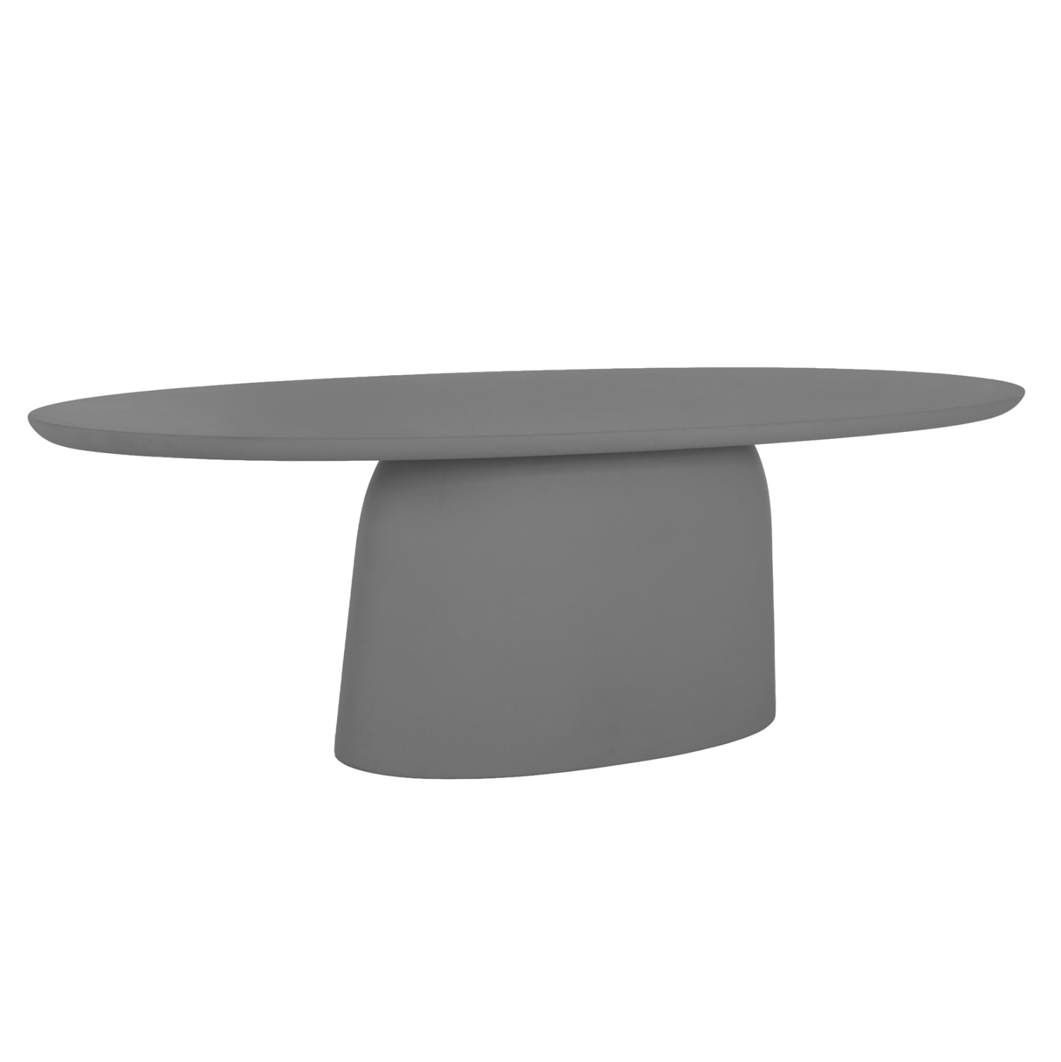 trapezi-trapezarias-obal-fb9657701-gkri- ΤΡΑΠΕΖΙ ΤΡΑΠΕΖΑΡΙΑΣ ΟΒΑΛ BRECCAN HM6577.01 ΓΚΡΙ FIBER CEMENT 240x100x75Υεκ. - Image 1