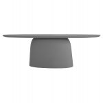 ΤΡΑΠΕΖΙ ΤΡΑΠΕΖΑΡΙΑΣ ΟΒΑΛ BRECCAN HM6577.01 ΓΚΡΙ FIBER CEMENT 240x100x75Υεκ. - Image 3