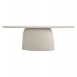 ΤΡΑΠΕΖΙ ΤΡΑΠΕΖΑΡΙΑΣ ΟΒΑΛ BRECCAN HM6577.02 ΜΠΕΖ FIBER CEMENT 240x100x75Υεκ. - Image 3
