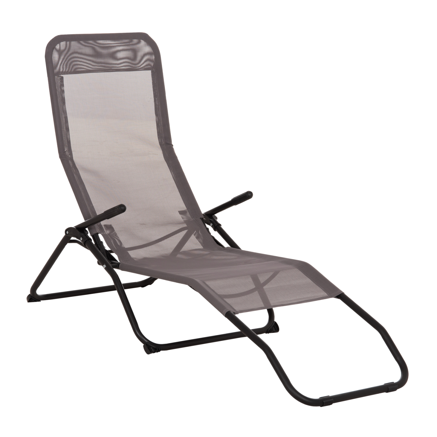xaplostra-koynisth-fb9655301-gkri-textil ΞΑΠΛΩΣΤΡΑ ΚΟΥΝΙΣΤΗ SWINGSAND HM6553.01 ΓΚΡΙ TEXTILENE--ΜΑΥΡΟ ΜΕΤΑΛΛΟ 142x60x95Υεκ - Image 1