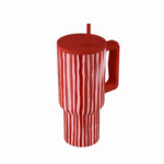 ESTIA ΘΕΡΜΟΣ STRAW TUMBLER XL SAVE THE AEGEAN 900ml VIVA STRIPE - Image 2