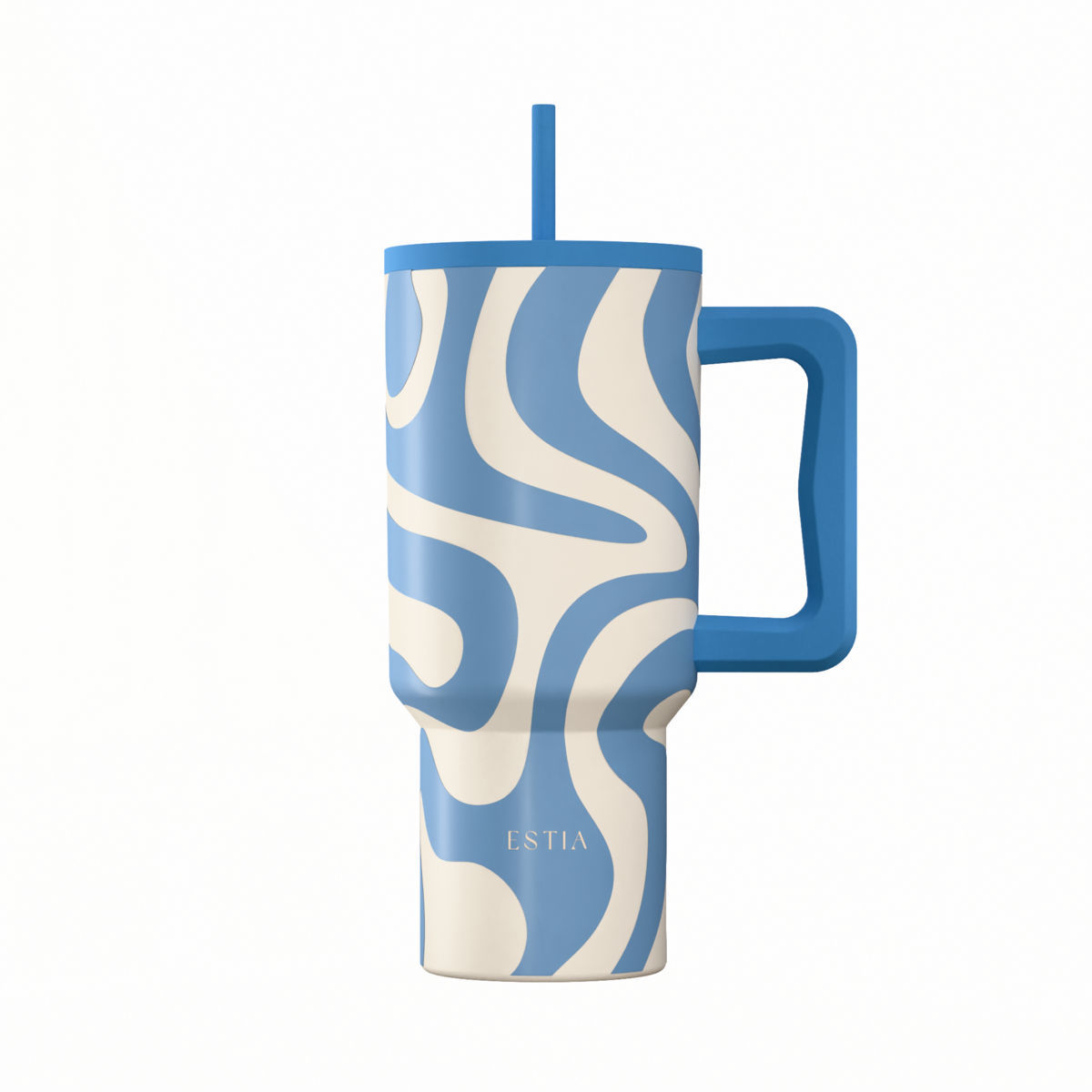0017288_-straw-tumbler-xl-save-the-aegean-900ml-ocean-waves ESTIA ΘΕΡΜΟΣ STRAW TUMBLER XL SAVE THE AEGEAN 900ml OCEAN WAVES - Image 1