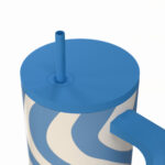 ESTIA ΘΕΡΜΟΣ STRAW TUMBLER XL SAVE THE AEGEAN 900ml OCEAN WAVES - Image 3