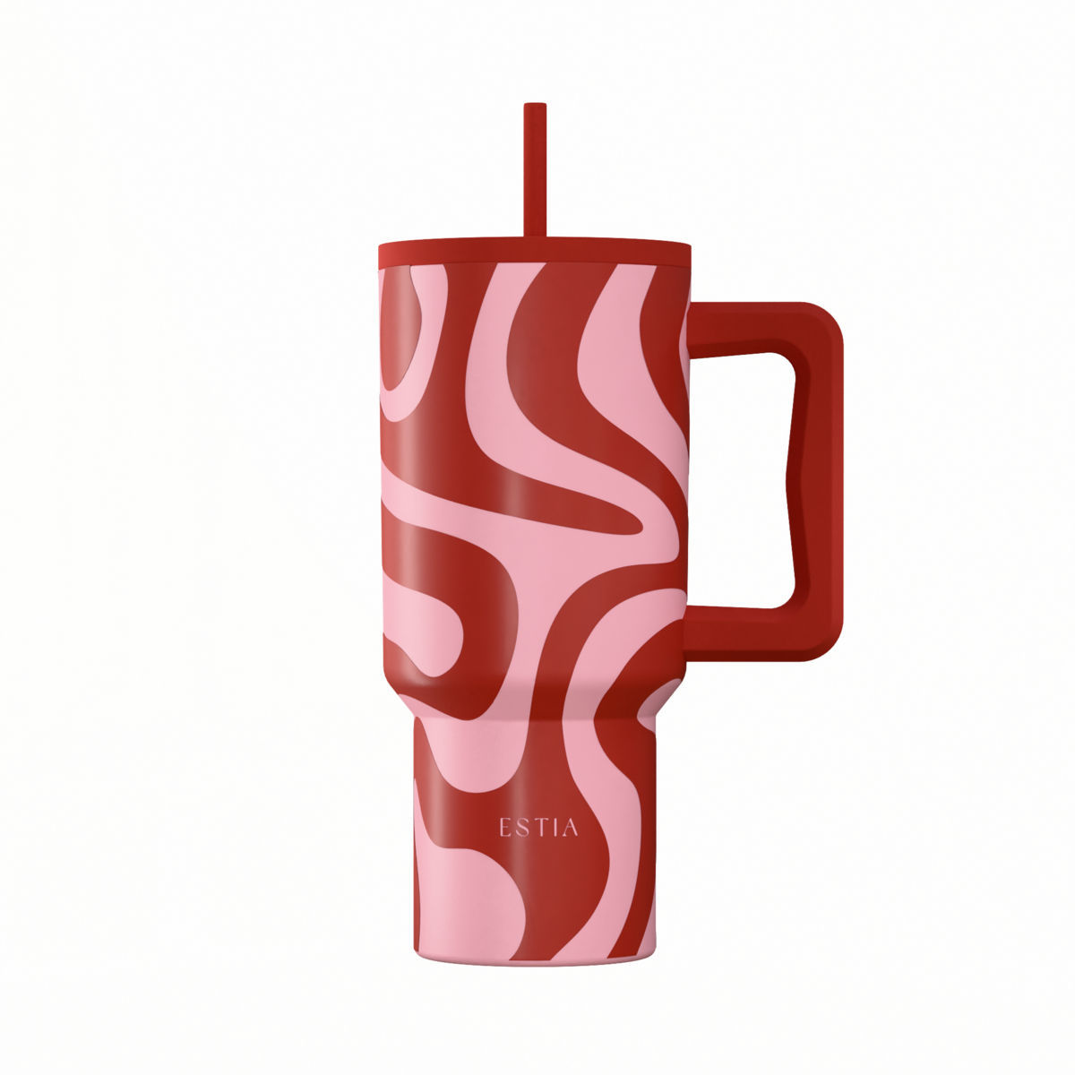 0017291_-straw-tumbler-xl-save-the-aegean-900ml-coral-waves ESTIA ΘΕΡΜΟΣ STRAW TUMBLER XL SAVE THE AEGEAN 900ml CORAL WAVES - Image 1