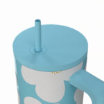 ESTIA ΘΕΡΜΟΣ STRAW TUMBLER XL SAVE THE AEGEAN 900ml BLUE DAISY - Image 3