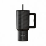 ESTIA ΘΕΡΜΟΣ STRAW TUMBLER XL SAVE THE AEGEAN 900ml CARBON FIBRE