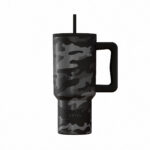 ESTIA ΘΕΡΜΟΣ STRAW TUMBLER XL SAVE THE AEGEAN 900ml DARK CAMO
