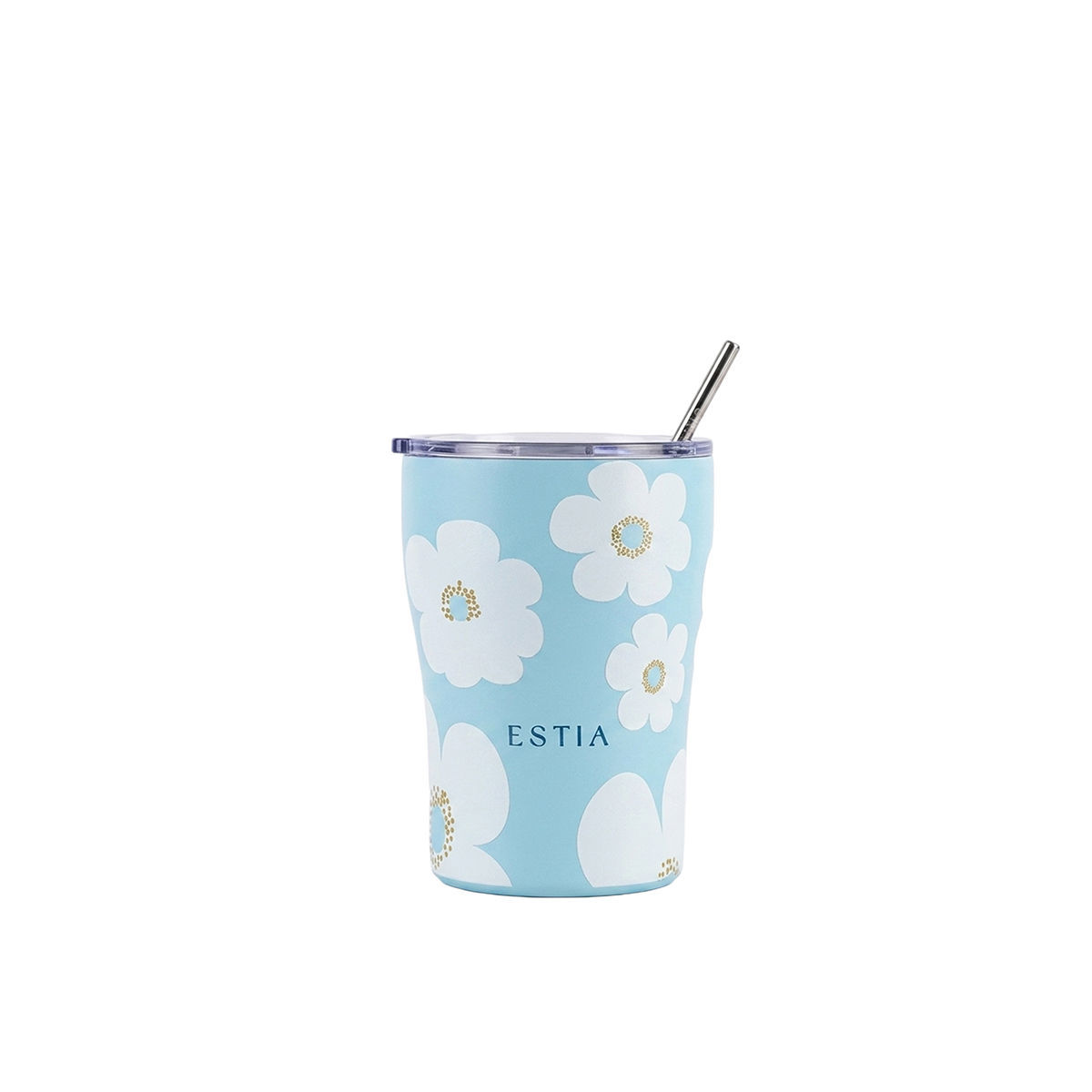 0017909_-coffee-mug-save-the-aegean-350ml-blue-daisy ESTIA ΘΕΡΜΟΣ COFFEE MUG SAVE THE AEGEAN 350ml BLUE DAISY - Image 1
