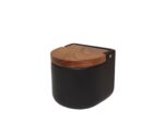 Andrea House - Κεραμικό Δοχείο Για Αλάτι Ceramic Black/Acacia