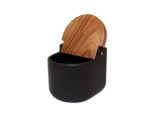 Andrea House - Κεραμικό Δοχείο Για Αλάτι Ceramic Black/Acacia - Image 2