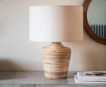 Andrea House - Επιτραπέζιο Φωτιστικό Palma Linen Rattan - Image 5