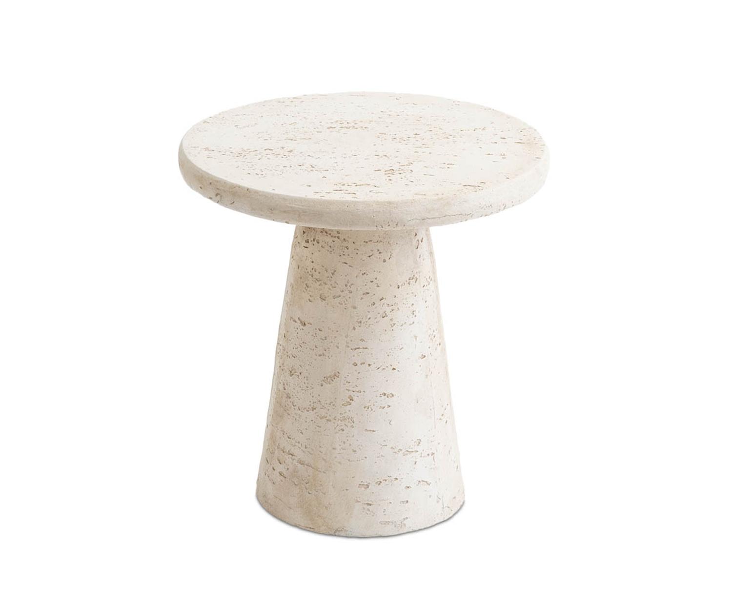 MU25076-01.E959AD0701EA Andrea House - Τραπέζι Σαλανιού Travertine Effect Ø60cm - Image 1