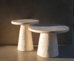Andrea House - Τραπέζι Σαλανιού Travertine Effect Ø60cm - Image 4