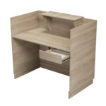 ΓΡΑΦΕΙΟ ΥΠΟΔΟΧΗΣ (RECEPTION) BARRY HM2152.01 ΜΕΛΑΜΙΝΗ ΣΕ SONAMA 120x70x110Υεκ. - Image 7