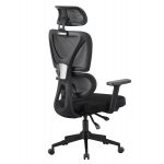 ΚΑΡΕΚΛΑ ΓΡΑΦΕΙΟΥ NOVAR HM1218.01 ΜΑΥΡO MESH--ΒΑΣΗ PP 51x49x121-129Υεκ - Image 5