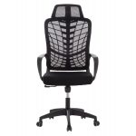 ΚΑΡΕΚΛΑ ΓΡΑΦΕΙΟΥ ELVAR HM1219.01 ΜΑΥΡO MESH--ΒΑΣΗ ΠΟΛΥΠΡΟΠΥΛΕΝΙΟΥ 63x56x125Υεκ - Image 3
