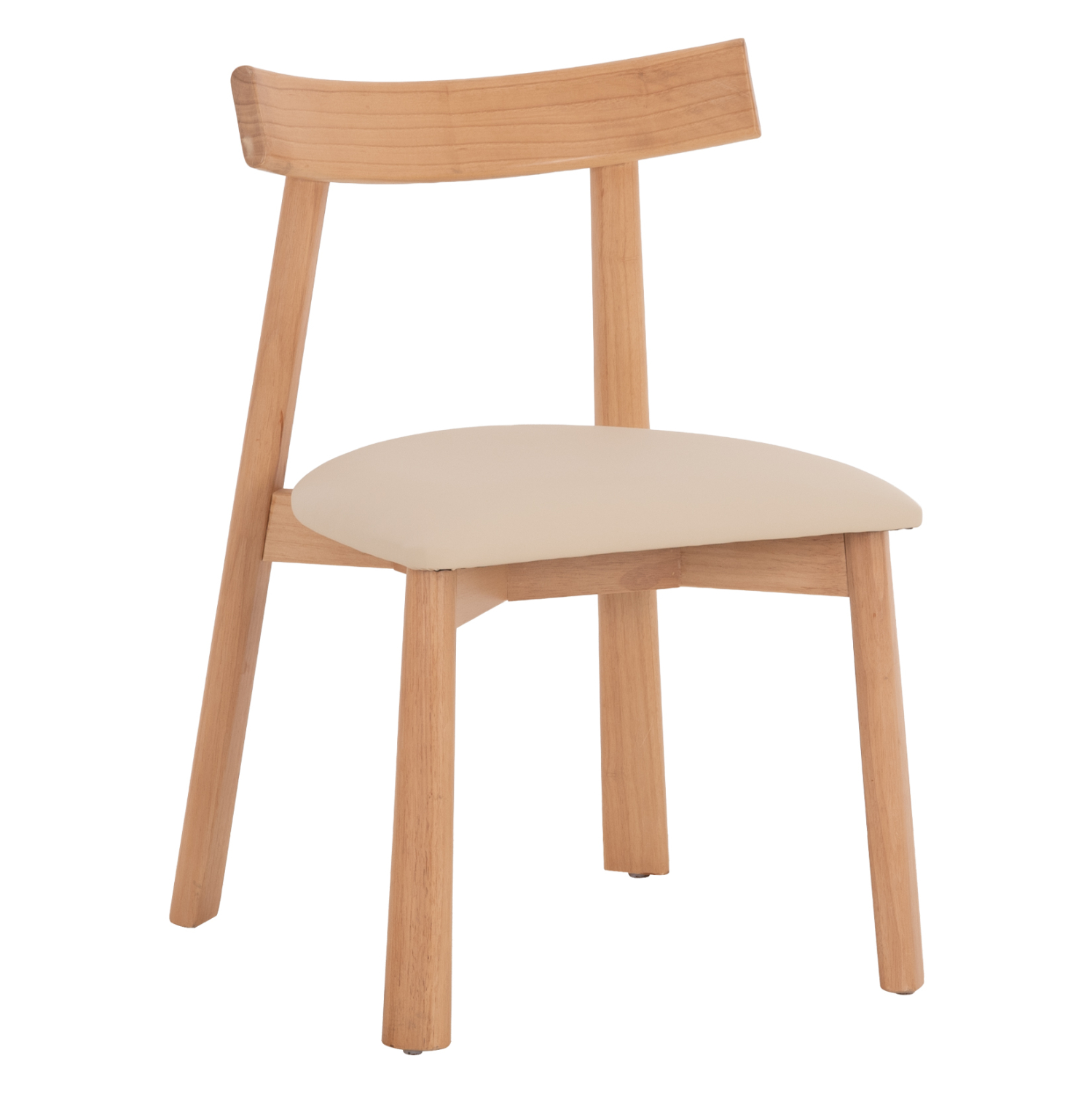karekla-trapezarias-fb91833511-rubberwoo KΑΡΕΚΛΑ ΤΡΑΠΕΖΑΡΙΑΣ OSORIO HM18335.11 RUBBERWOOD ΦΥΣΙΚΟ-ΕΚΡΟΥ PU 51x55x74Υεκ - Image 1