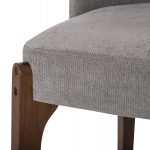 ΚΑΡΕΚΛΑ ΤΡΑΠΕΖΑΡΙΑΣ RAMMER HM9744.01 RUBBERWOOD ΣΕ ΚΑΡΥΔΙ-ΓΚΡΙ ΥΦΑΣΜΑ 57x55x86Υεκ. - Image 9