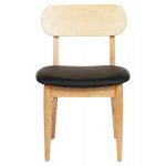KΑΡΕΚΛΑ ΤΡΑΠΕΖΑΡΙΑΣ SEKOR HM9945.01 RUBBERWOOD-ΜΑΥΡΟ PU 50x50x80Υεκ. - Image 3