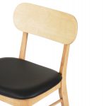 KΑΡΕΚΛΑ ΤΡΑΠΕΖΑΡΙΑΣ SEKOR HM9945.01 RUBBERWOOD-ΜΑΥΡΟ PU 50x50x80Υεκ. - Image 6