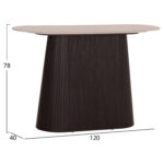 ΚΟΝΣΟΛΑ CATER HM18323 ΚΕΡΑΜΙΚΟ TOP ΟΨΗ ΤΡΑΒΕΡΤΙΝΑΣ-MDF ΒΑΣΗ 120x40x78Υεκ. - Image 2