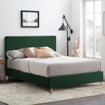 ΚΡΕΒΑΤΙ ΔΙΠΛΟ ΜΕ ΣΤΡΩΜΑ INDRA HM10810.13 ΚΥΠΑΡΙΣΣΙ ΒΕΛΟΥΔΟ--ΓΙΑ ΣΤΡΩΜΑ 160x200εκ - Image 2
