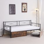 ΚΡΕΒΑΤΙ-ΚΑΝΑΠΕΣ BERNIE HM21120.01 ΜΑΥΡΟΣ ΜΕΤΑΛ. ΣΚΕΛΕΤΟΣ & 2 ΣΥΡΤΑΡΙΑ- ΓΙΑ 190x90εκ. - Image 2
