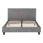 ΚΡΕΒΑΤΙ ΜΕ ΣΤΡΩΜΑ BECCA HM21283.04 ΓΚΡΙ ΥΦΑΣΜΑ--ΓΙΑ 150x200εκ - Image 4