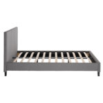 ΚΡΕΒΑΤΙ ΜΕ ΣΤΡΩΜΑ BECCA HM21283.04 ΓΚΡΙ ΥΦΑΣΜΑ--ΓΙΑ 150x200εκ - Image 5