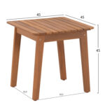 LOUNGE ΣΕΤ SOLARA HM10892 ΤΡΑΠΕΖΑΚΙ & 2 ΠΟΛΥΘΡΟΝΕΣ--ΞΥΛΟ ΑΚΑΚΙΑΣ--ΕΚΡΟΥ ΜΑΞΙΛΑΡΙΑ - Image 3