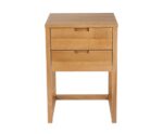Andrea House - Κομοδίνο Με 2 Συρτάρια Modern Oak Wood - Image 2