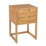 Andrea House - Κομοδίνο Με 2 Συρτάρια Modern Oak Wood