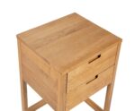 Andrea House - Κομοδίνο Με 2 Συρτάρια Modern Oak Wood - Image 3