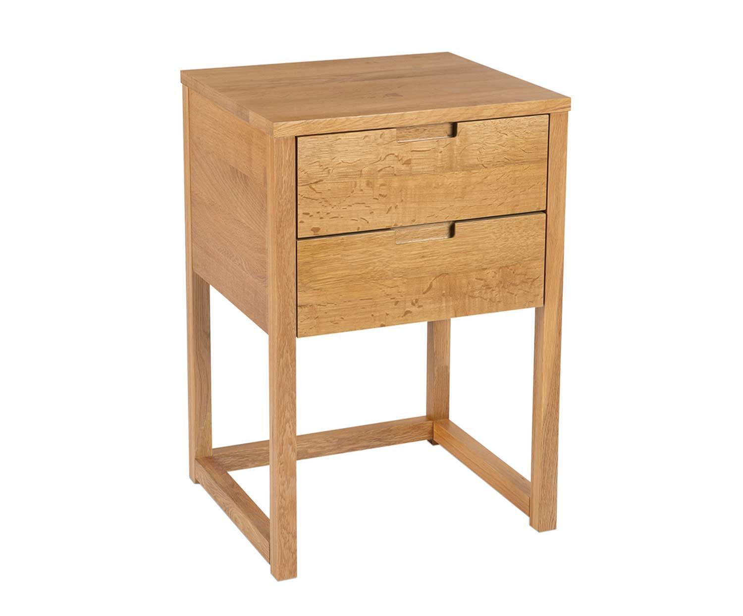 mesita-de-noche-madera-roble Andrea House - Κομοδίνο Με 2 Συρτάρια Modern Oak Wood - Image 1