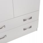 ΝΤΟΥΛΑΠΑ 3ΦΥΛΛΗ ΜΕ ΠΑΤΑΡΙ CARLY HM10891.05 ΜΕΛΑΜΙΝΗ ΣΕ ΛΕΥΚΟ 150X55Χ240Υεκ. - Image 3