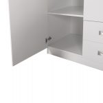 ΝΤΟΥΛΑΠΑ 3ΦΥΛΛΗ ΜΕ ΠΑΤΑΡΙ CARLY HM10891.05 ΜΕΛΑΜΙΝΗ ΣΕ ΛΕΥΚΟ 150X55Χ240Υεκ. - Image 5