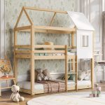 ΠΑΙΔΙΚΗ ΚΟΥΚΕΤΑ ΣΠΙΤΑΚΙ τ.MONTESSORI HOOD HM705.01 ΞΥΛΟ ΠΕΥΚΟΥ ΣΕ ΦΥΣΙΚΟ-ΣΤΡΩΜΑΤΑ 190x90εκ - Image 2