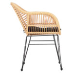 ΠΟΛΥΘΡΟΝΑ ΜΕ ΜΑΞΙΛΑΡΙ ΜΕΤΑΛΛΙΚΗ ALLEGRA HM5450.31 ΜΕ WICKER ΜΠΕΖ 58x59x82Υ - Image 4