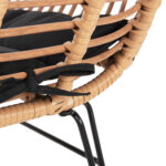 ΠΟΛΥΘΡΟΝΑ ΜΕ ΜΑΞΙΛΑΡΙ ΜΕΤΑΛΛΙΚΗ ALLEGRA HM5450.31 ΜΕ WICKER ΜΠΕΖ 58x59x82Υ - Image 9