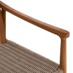 ΠΟΛΥΘΡΟΝΑ ΤΡΑΠΕΖΑΡΙΑΣ ROBIN HM18351 ΞΥΛΟ TEAK & ΣΧΟΙΝΙ VIRO ΦΥΣΙΚΟ 53,5x60x78Υεκ - Image 9